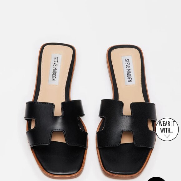 Steve Madden Shoes - Black Steve Madden Haydn Sandals (Size 9)